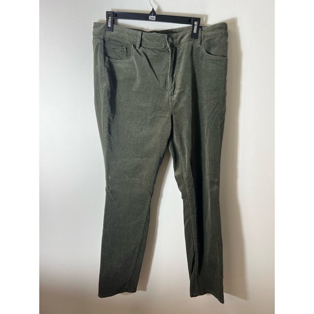 Ann Taylor Loft Dark Green Courderoy Pants Sz 16